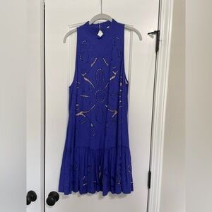 Free people open back purple dress